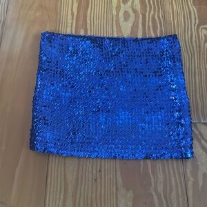 Tube Top never worn Blue Sequins